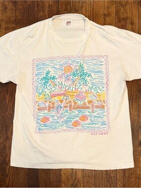 VTG Anvil Margaritaville Key West, FL Single Stitch Graphic Tee